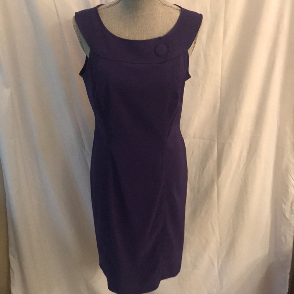 Dressbarn Womens Sleeveless Purple Dress